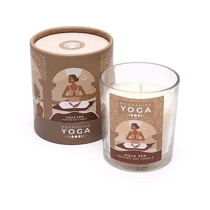 Bougie cire de soja yoga aqua zen