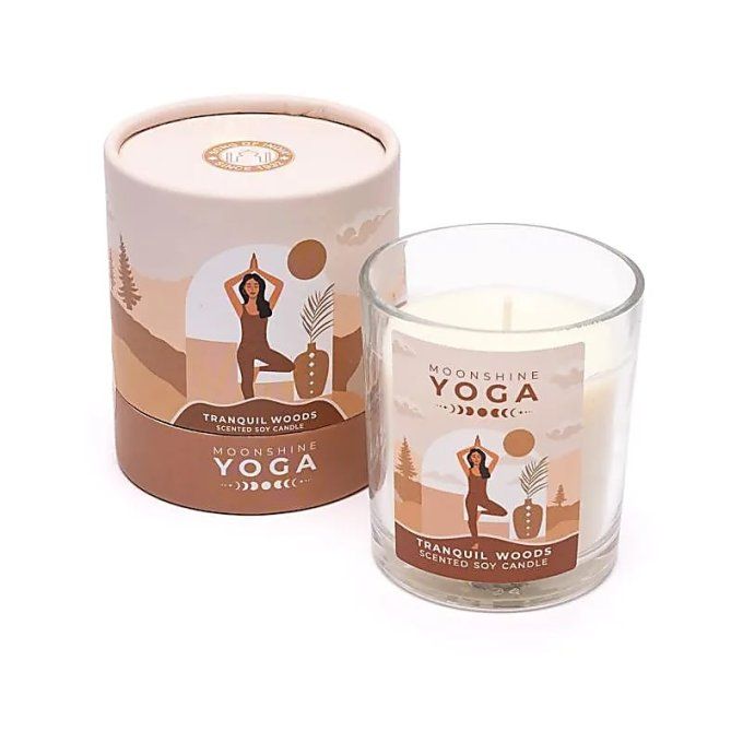 Bougie cire de soja yoga forêt tranquille