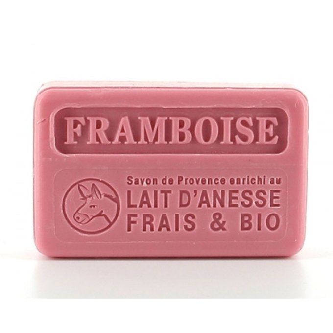 Savon au lait d'ânesse frais et bio framboise 100gr
