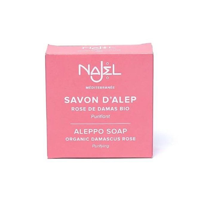 Savon d'Alep à l'huile de rose de Damas bio 100g | NAJEL  