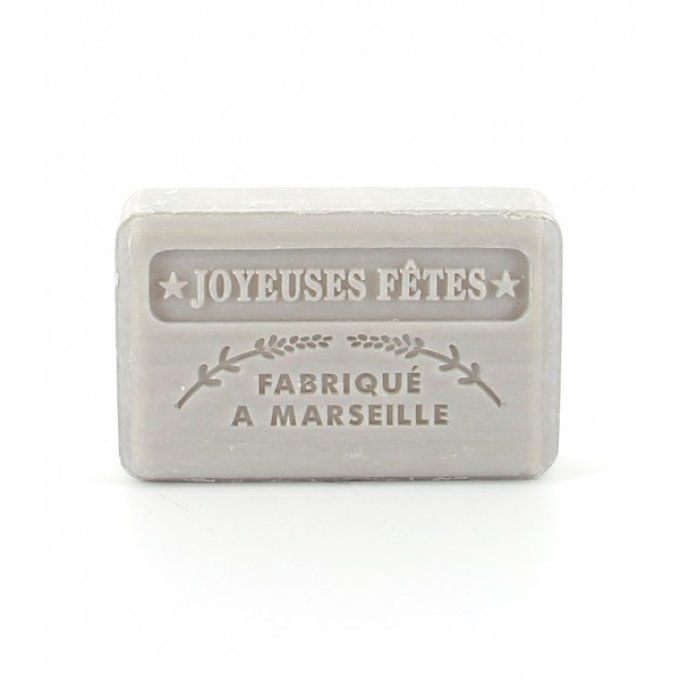 Savonnette marseillaise joyeuses fêtes argent 125g 